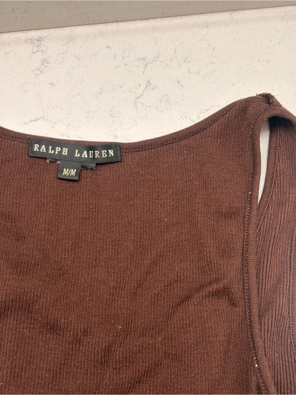Ralph Lauren Chocolate Ribbed Tank